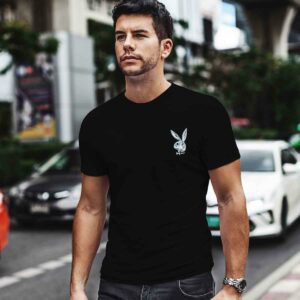 Playboy Bunny White Logo front 0 T Shirt