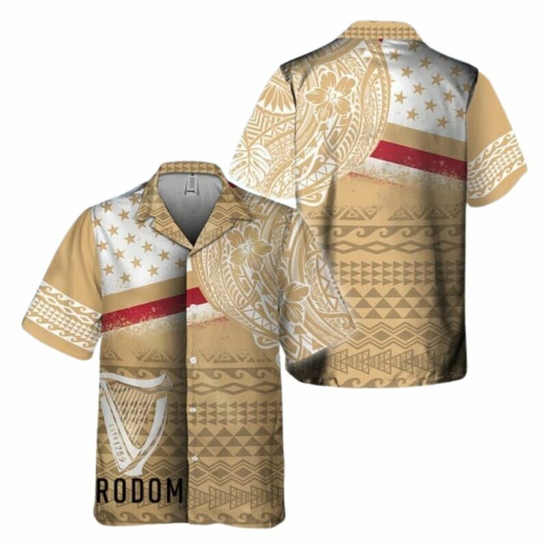 Polynesian Beige Guinness Beer Hawaiian Shirt