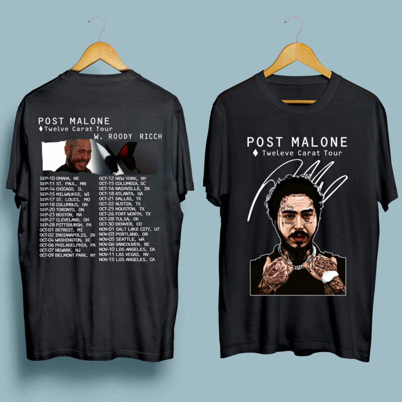 Post Malone Twelve Carat Tour 2022 4 T Shirt