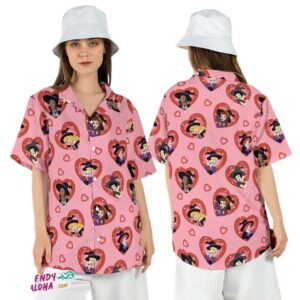 Princess Witches Halloween Disneyland Hearts Hawaiian Shirt
