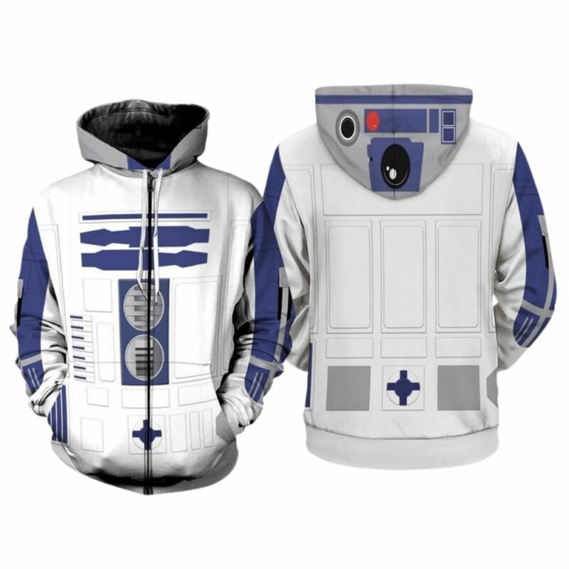 R2 d2 costume star wars 3d hoodie 1