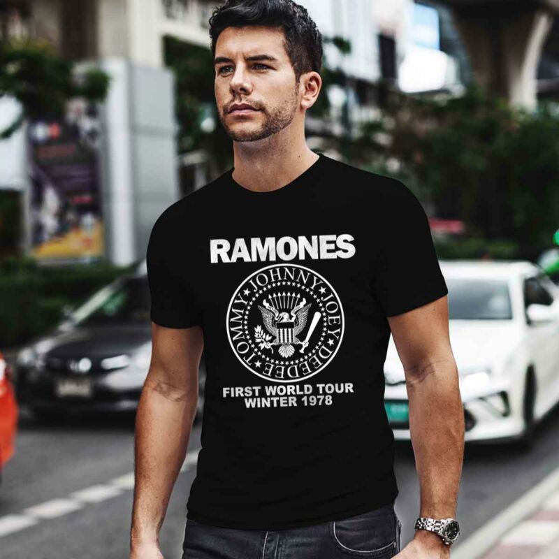 Ramones Adult First World Tour 1978 4 T Shirt