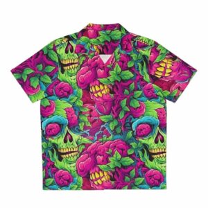 Reanimated Brains Horror Movie Scene Monsters Hawaiian Shirt