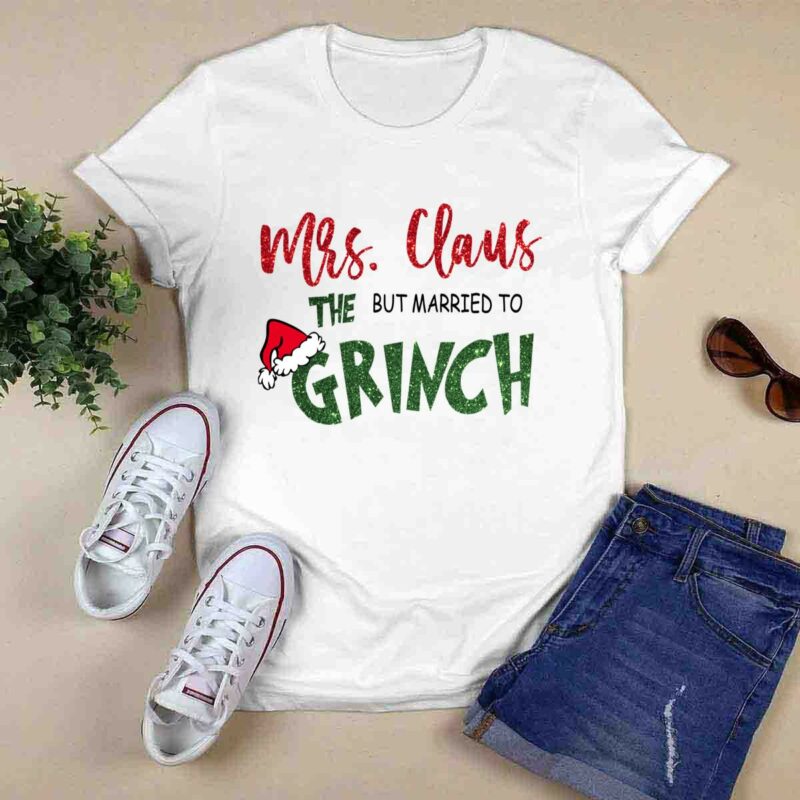 Retro Mrs Claus But Married To The Grinch Matching Funny Couples Christmas Swea 0 Sweatshirt