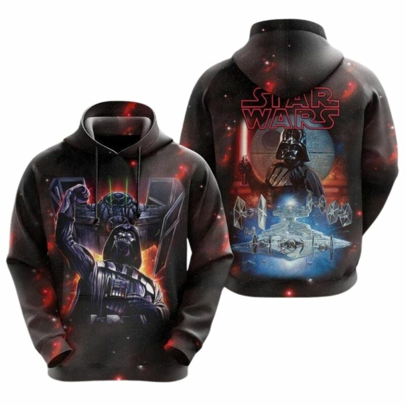 Retro disney star wars darth vader 3d hoodie 1