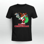 Rocky And Bullwinkle Santa Merry Christmoose Christmas 2 T Shirt