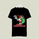 Rocky And Bullwinkle Santa Merry Christmoose Christmas 3 T Shirt