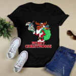 Rocky And Bullwinkle Santa Merry Christmoose Christmas 4 T Shirt