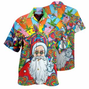 Santa Claus Wishes Merry Peacemas Hawaiian Shirt