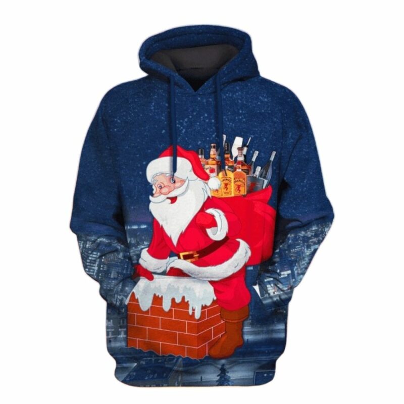 Santa with fireball for merry christmas 3d hoodie 1