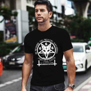 Satanic Cat Luciferi Excelsi Hail Satan 0 T Shirt