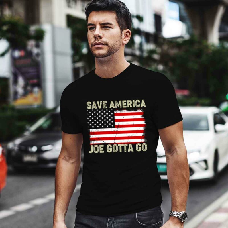 Save America Joe Gotta Go American Flag 0 T Shirt