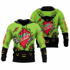 Scary Night Halloween Mountain Dew All Over Print Hoodie