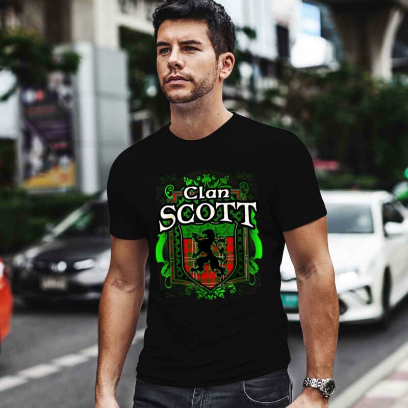 Scottish Surname Clan Scott Tartan Lion Crest 0 T Shirt