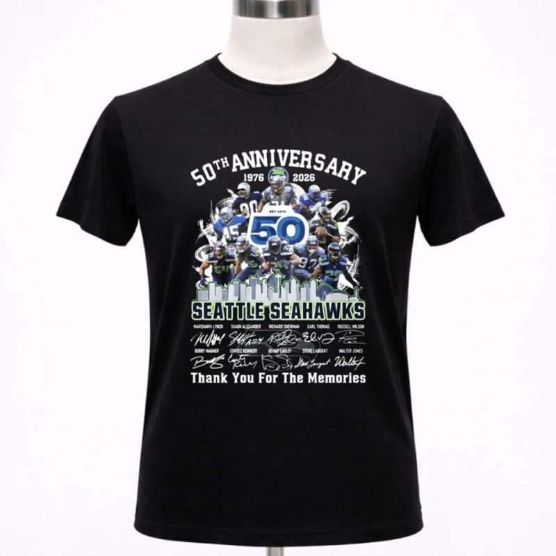 Seahawks 50th Anniversary 1976 2026 Thank You For The Memories 1 T Shirt.jpg