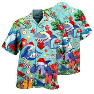 Shark Love Christmas Hawaiian Shirt