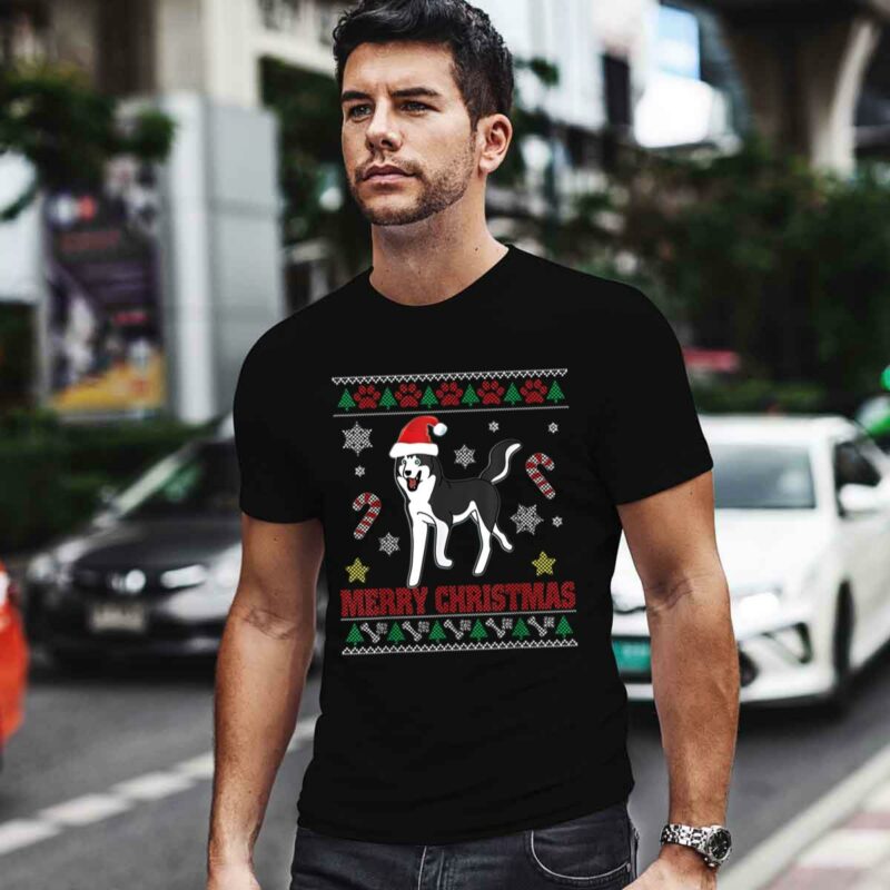 Siberian Husky Dog Santa For Christmas 0 T Shirt
