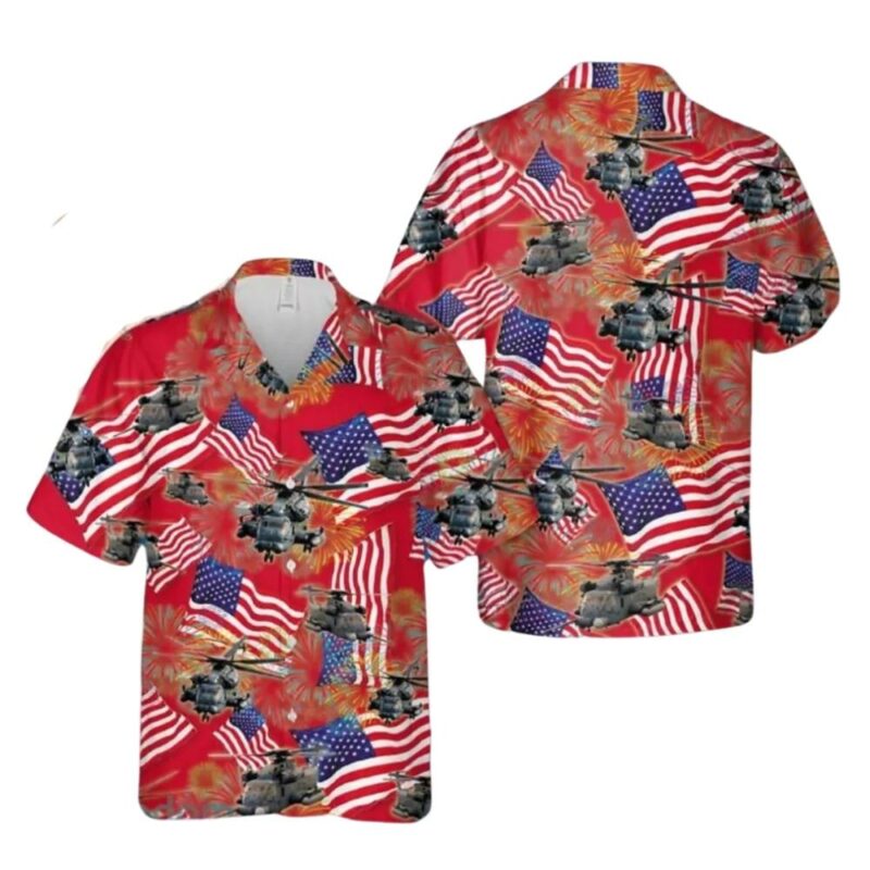 Sikorsky mh 53 pave low 4th july hawaiian shirt 1