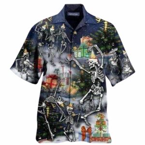 Skeletons Christmas Dancing Hawaiian Shirt