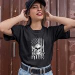 Skull And Chainsaws American Flag 1 T Shirt