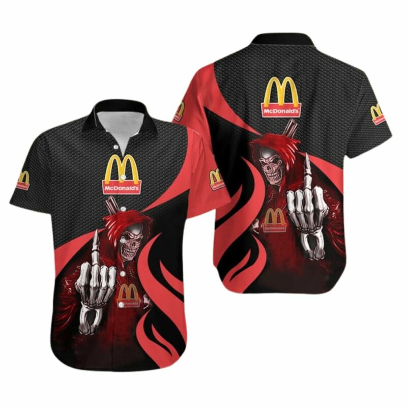 Skull Death Fck With McDonalds Hawaiian Shirt