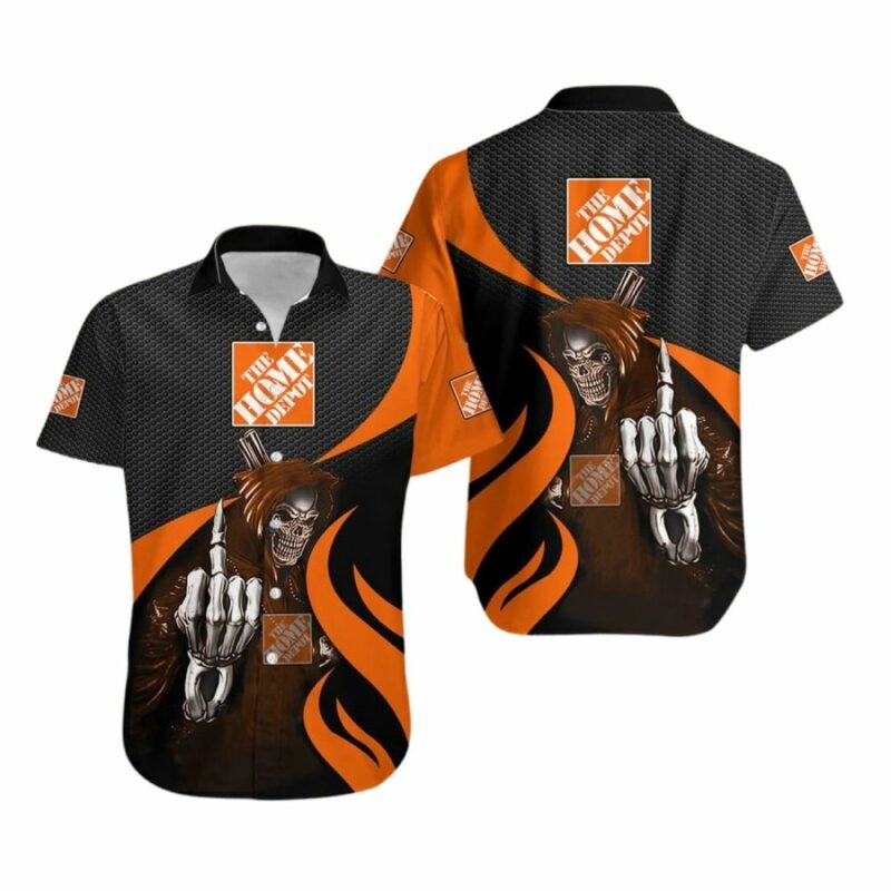Skull Death With Logo The Home Depot Hawaiian Shirt