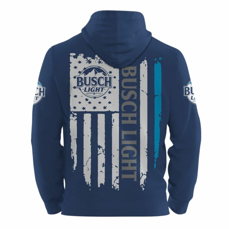 Skull Punisher With Busch Light All Over Print Hoodie