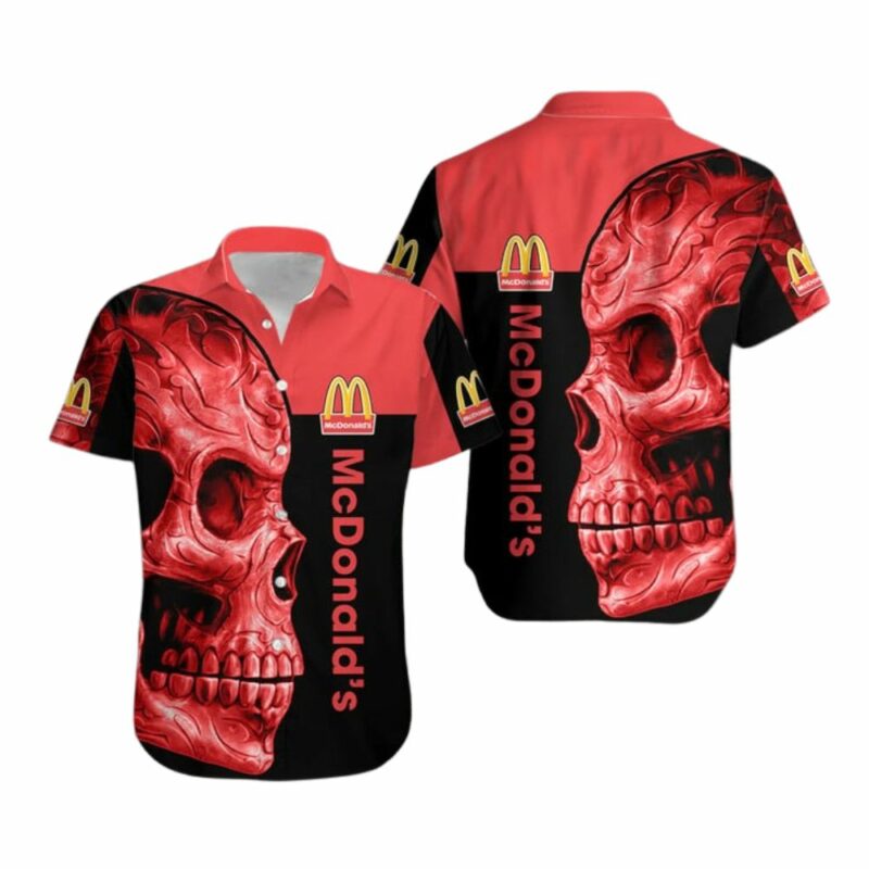 Skull With Logo McDonalds Hawaiian Shirt