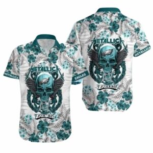 Skull And Flower Pattern Floral Tropical Hawaiian Shirt