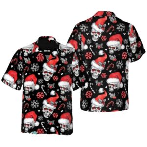 Skull Christmas Day Pattern Hawaiian Shirt