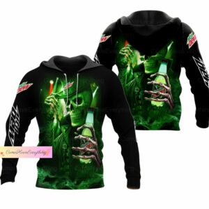 Skull Death Hold Moutain Dew All Over Print Hoodie