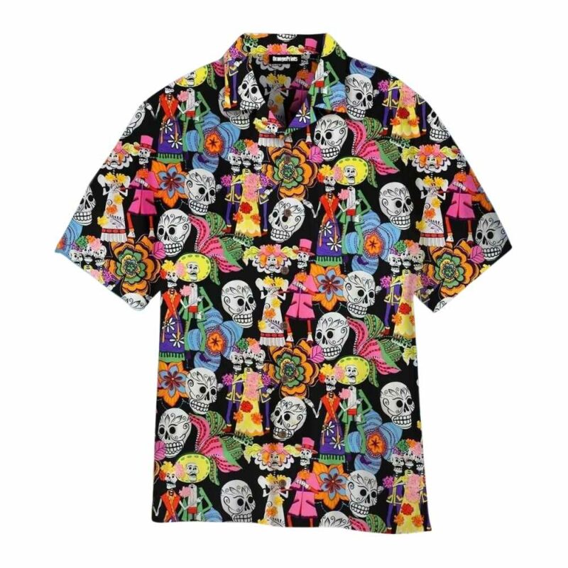 Skull horror painting hawaiian shirt 1