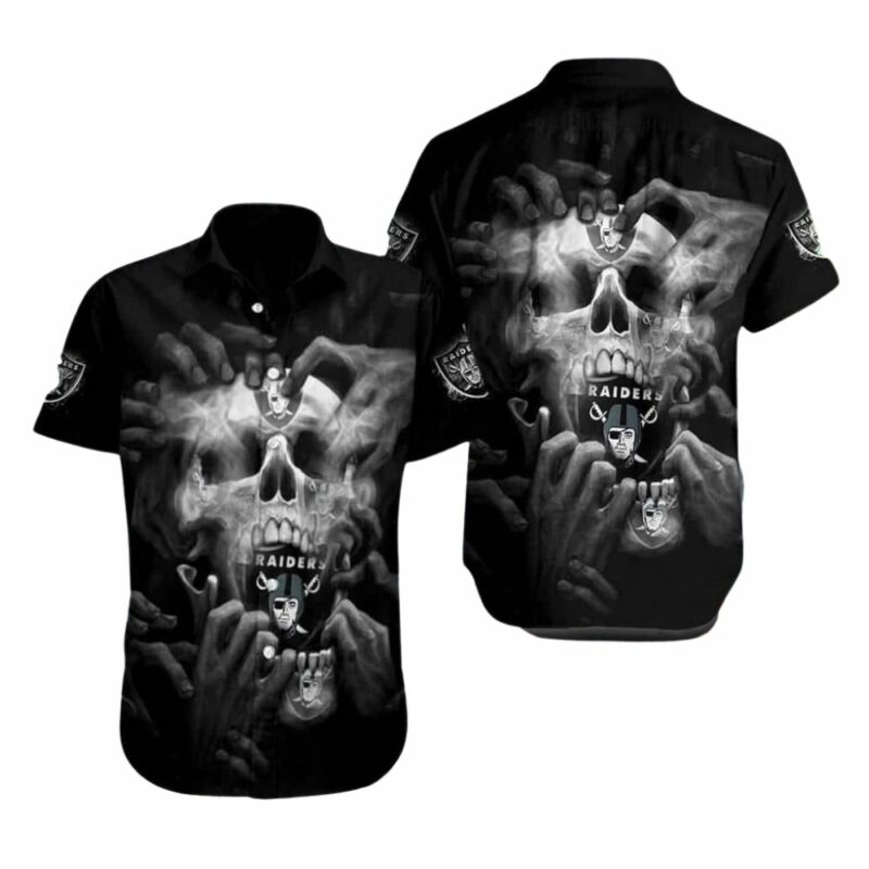 Skull las vegas halloween hawaiian shirt 1