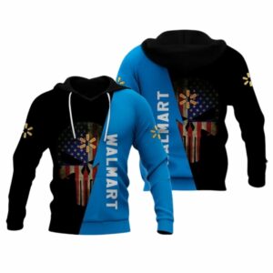 Skull Punisher Flag American Logo Walmart All Over Print Hoodie