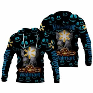 Skull Skeleton Halloween With Walmart All Over Print Hoodie