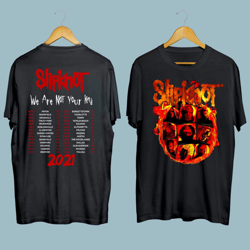 Slipknot We Are Not Your Kind Tour 2021 Black Front 4 T Shirt