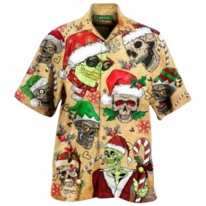 Smile Skull Christmas Celebration Hawaiian Shirt