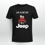 Snoopy and Charlie Brown Life is better in a jeep 2 T Shirt