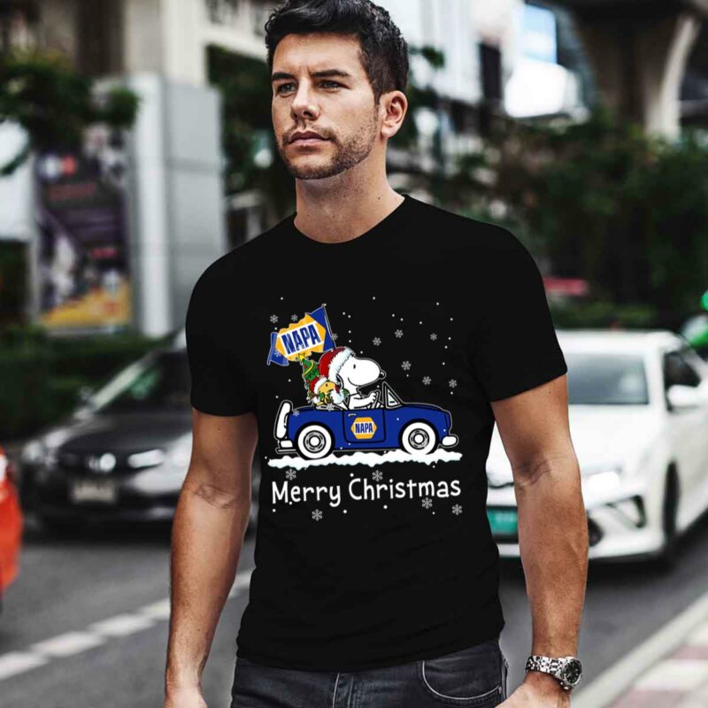 Snoopy And Woodstock Drive Car Napa Merry Christmas 0 T Shirt