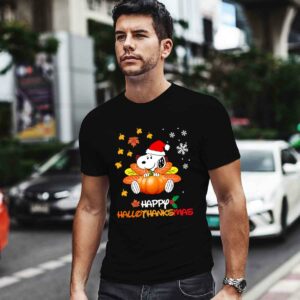 Snoopy happy hallothanksmas halloween thanksgiving christmas 0 T Shirt