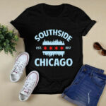 Southside Chicago Flag Skyline 4 T Shirt