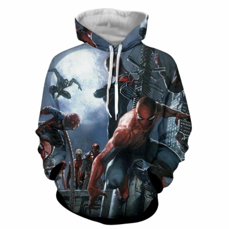 Spider man and the villains 3d hoodie 1