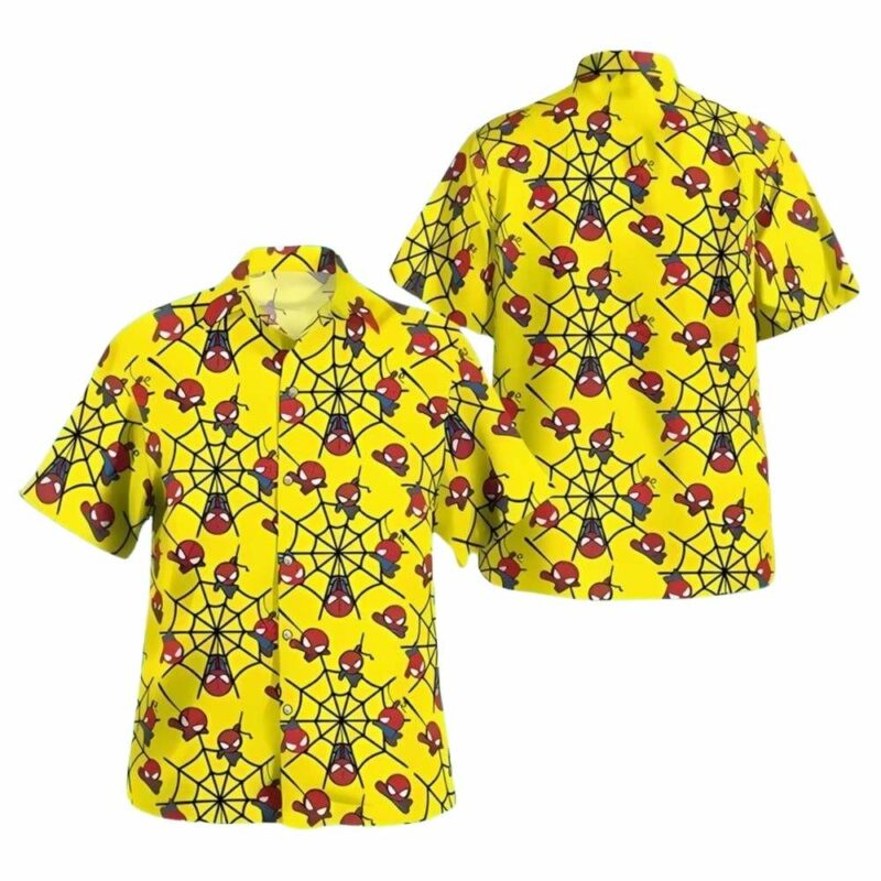 Spider man chibi pattern hawaiian shirt 1