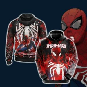 Spider Man Grunge All Over Print Hoodie