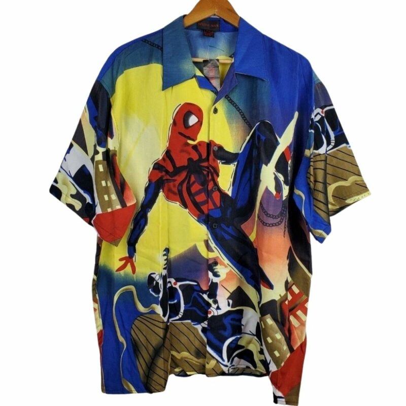 Spider man jump picture hawaiian shirt 1
