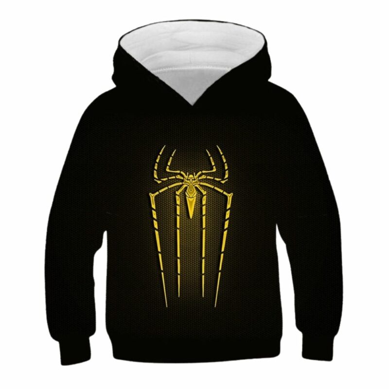 Spider man logo yellow 3d hoodie 1