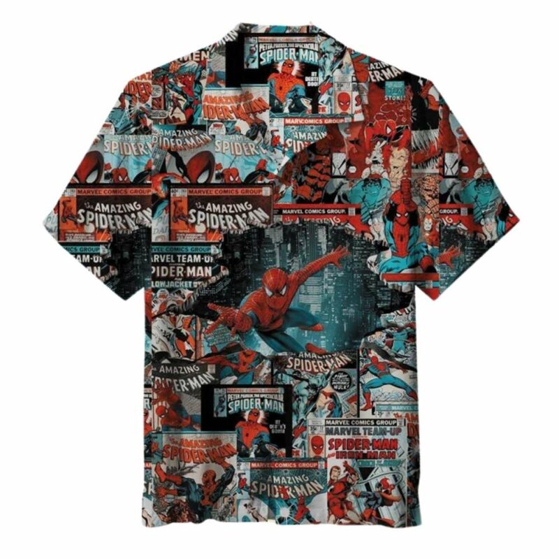 Spider man poster hawaiian shirt 1