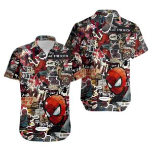 Spider Man Punk Pattern Hawaiian Shirt