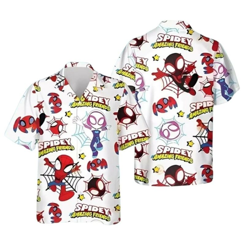 Spiderman amazing friends hawaiian shirt 1