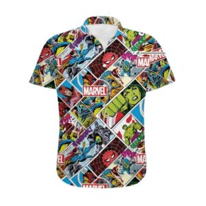 Spiderman And Superhero Avengers Hawaiian Shirt